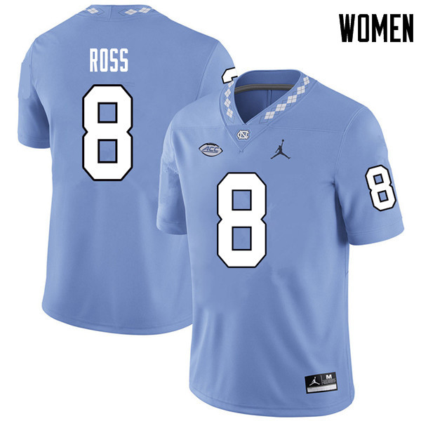 Jordan Brand Women #8 Greg Ross North Carolina Tar Heels College Football Jerseys Sale-Carolina Blue